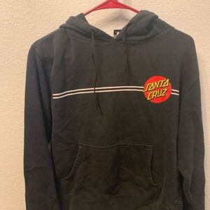 Santa Cruz Skateboards Black Hoodie with Red Logo
